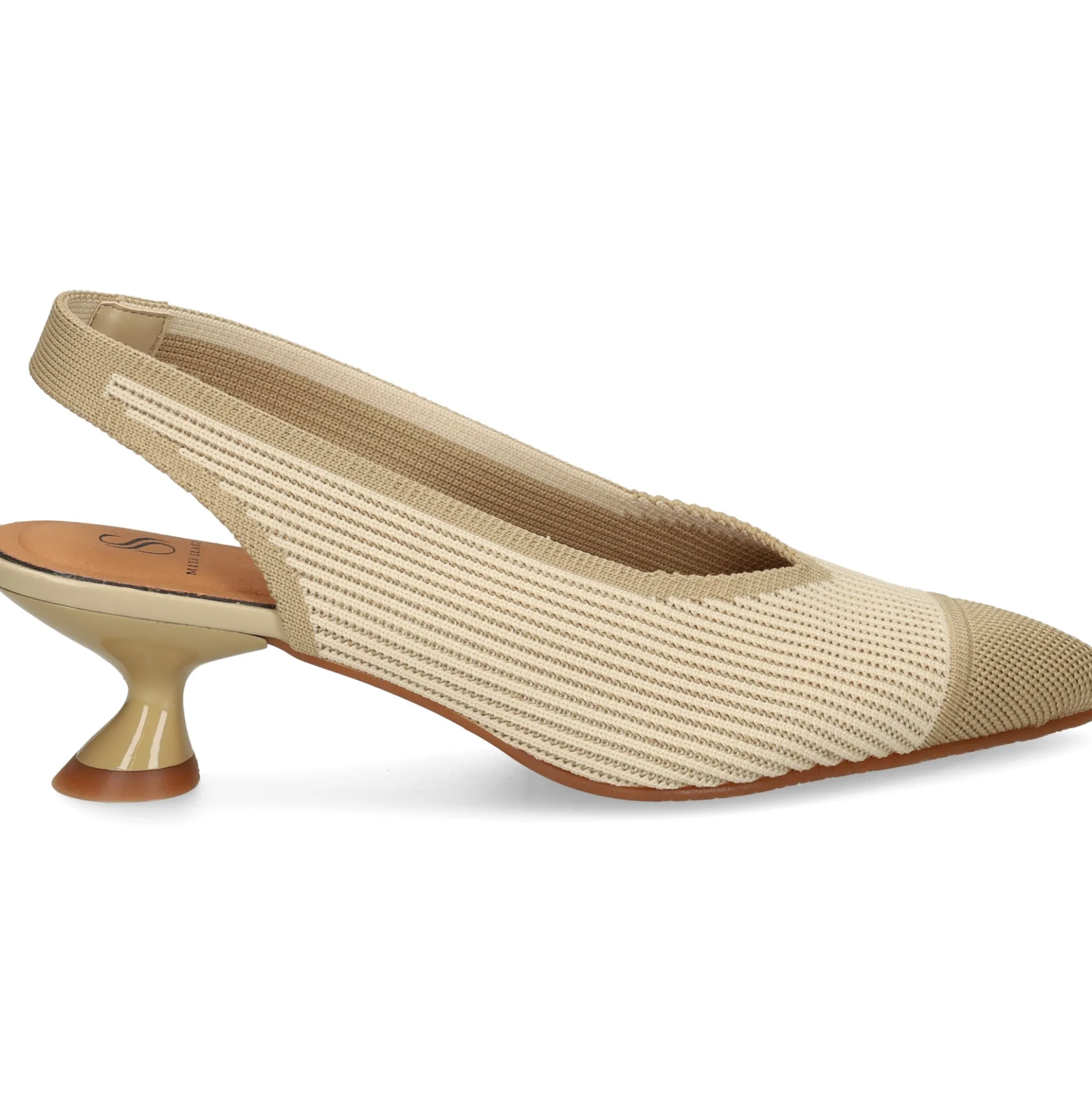 MISS ELASTIC Zapatos de tacón medio de Mujer 76535 3V CREMA/AVENA