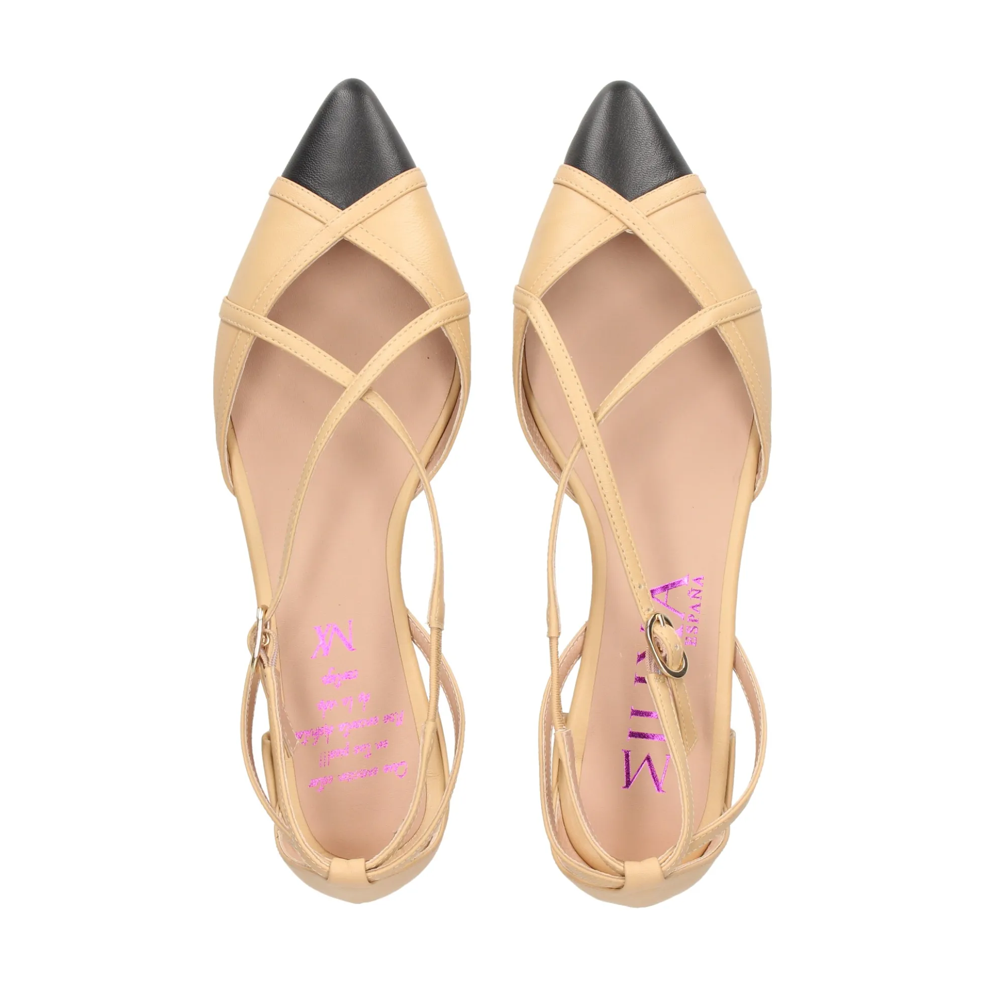 MIUXA Zapatos planos de Mujer ZAKLIO NEGRO/CHERISH