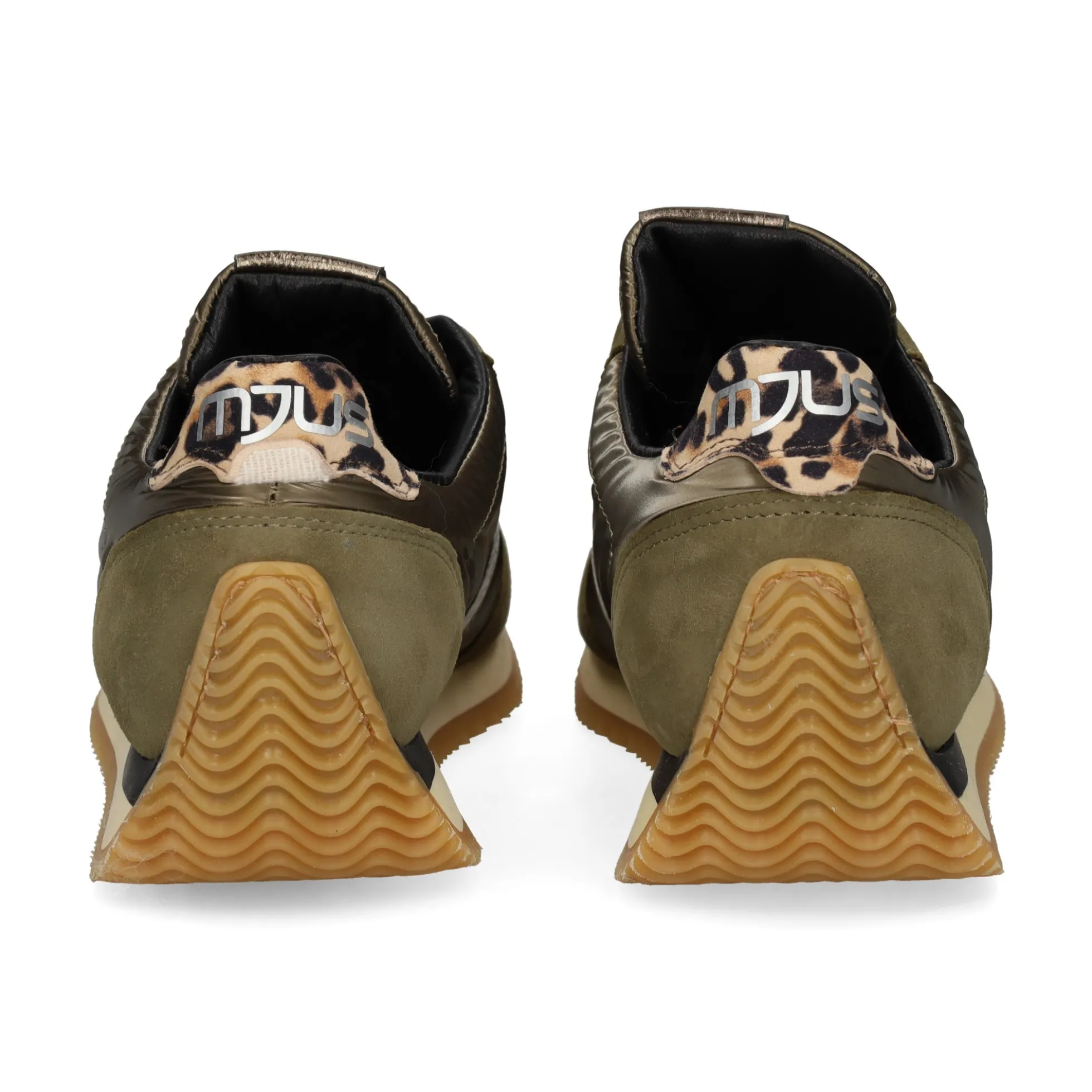 MJUS Zapatillas de Mujer L14125 OLIVA+ARGENTO+