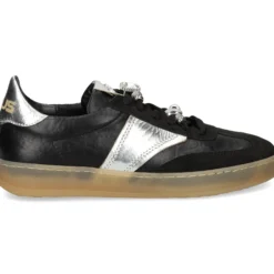 MJUS Zapatillas de Mujer T94172 NERO+ARGENTO