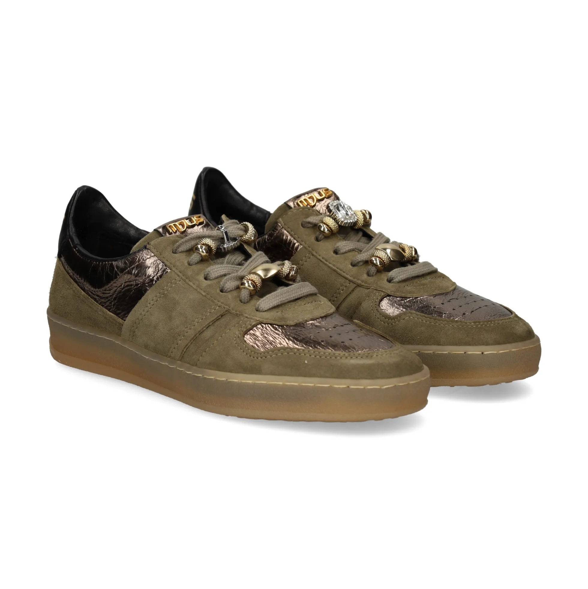 MJUS Zapatillas de Mujer T94174 OLIVA+ANTICO+
