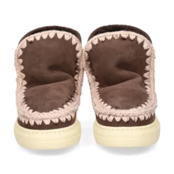 MOU Botines planos de Mujer Eskimo sneak bold glitter logo MOCHA