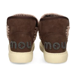MOU Botines planos de Mujer Eskimo sneak bold glitter logo MOCHA