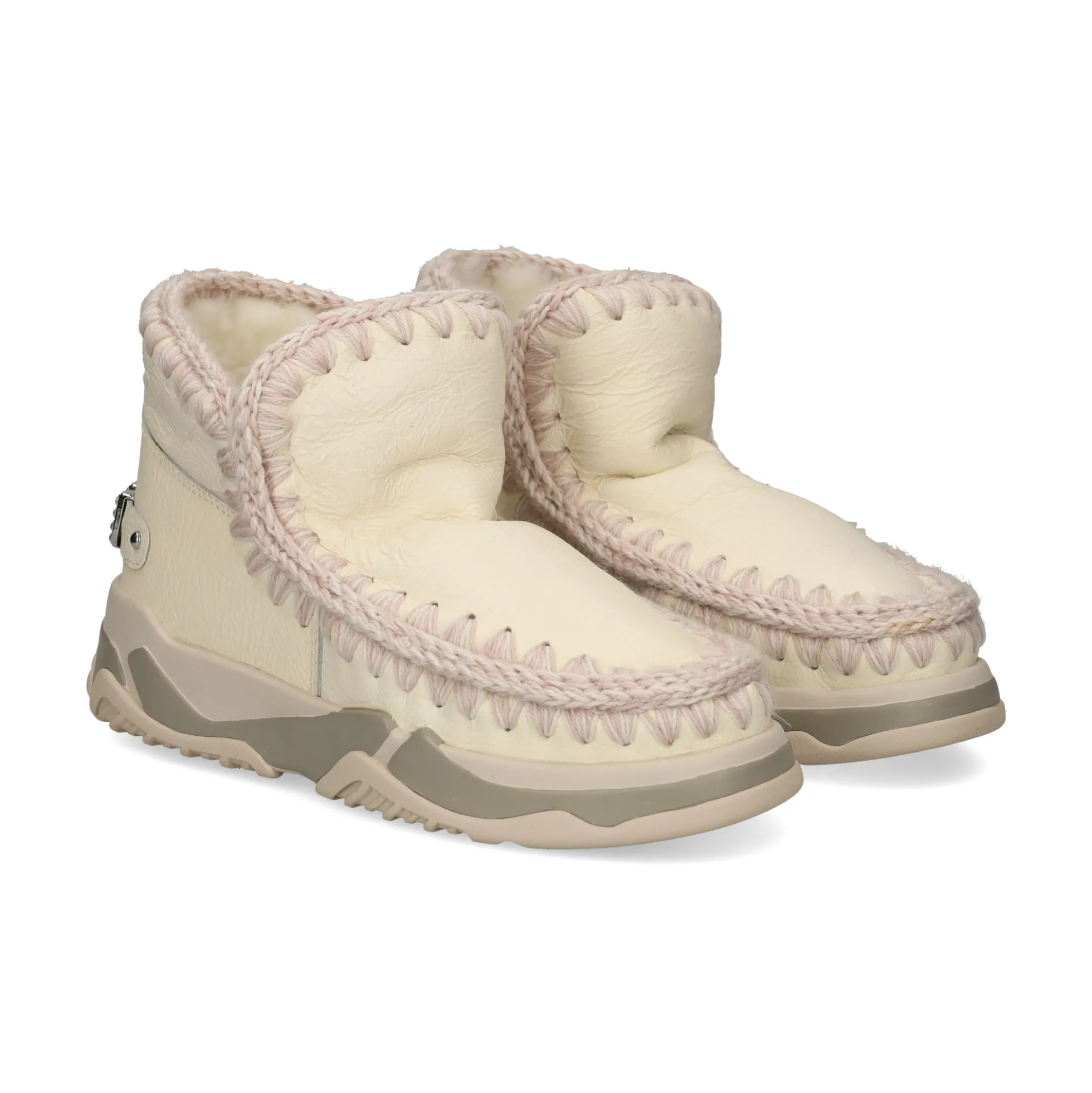 MOU Botines planos de Mujer Eskimo Trainer logo rhinestone WXWHI