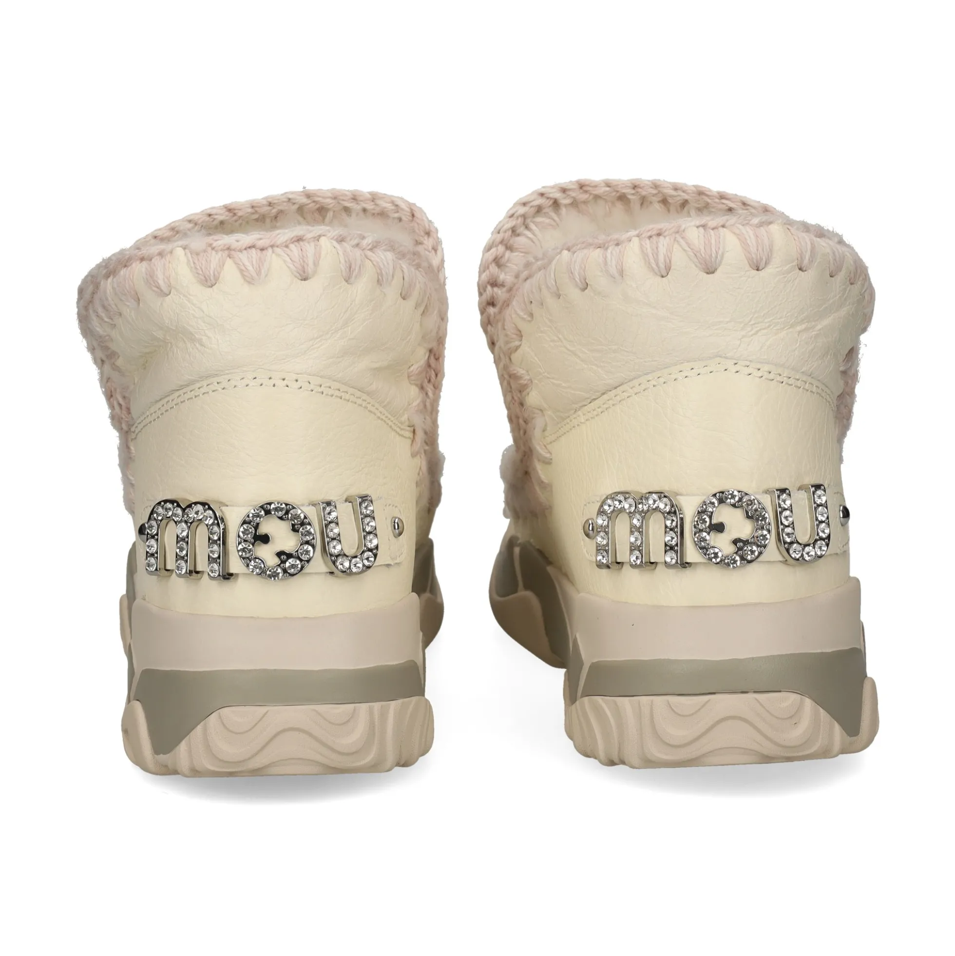 MOU Botines planos de Mujer Eskimo Trainer logo rhinestone WXWHI