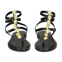 MYCONIAN Sandalias planas de Mujer 221082 NEGRO
