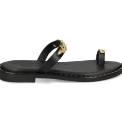 MYCONIAN Sandalias planas de Mujer 221381 NEGRO