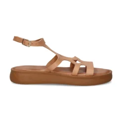 MYCONIAN Sandalias planas de Mujer 3133 CAMEL
