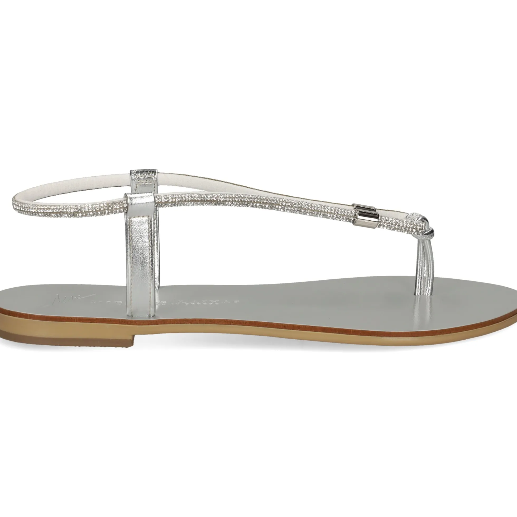NICOLAS LAINAS Sandalias planas de Mujer 53-TCM SILVER