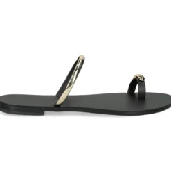 NICOLAS LAINAS Sandalias planas de Mujer 313L-T BLACK GOLD