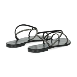 NICOLAS LAINAS Sandalias planas de Mujer 63-TCM GRAFITO