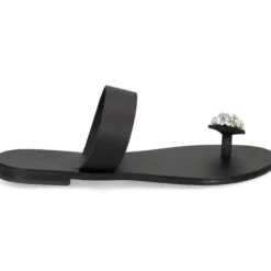 NICOLAS LAINAS Sandalias planas de Mujer 243-B NEGRO