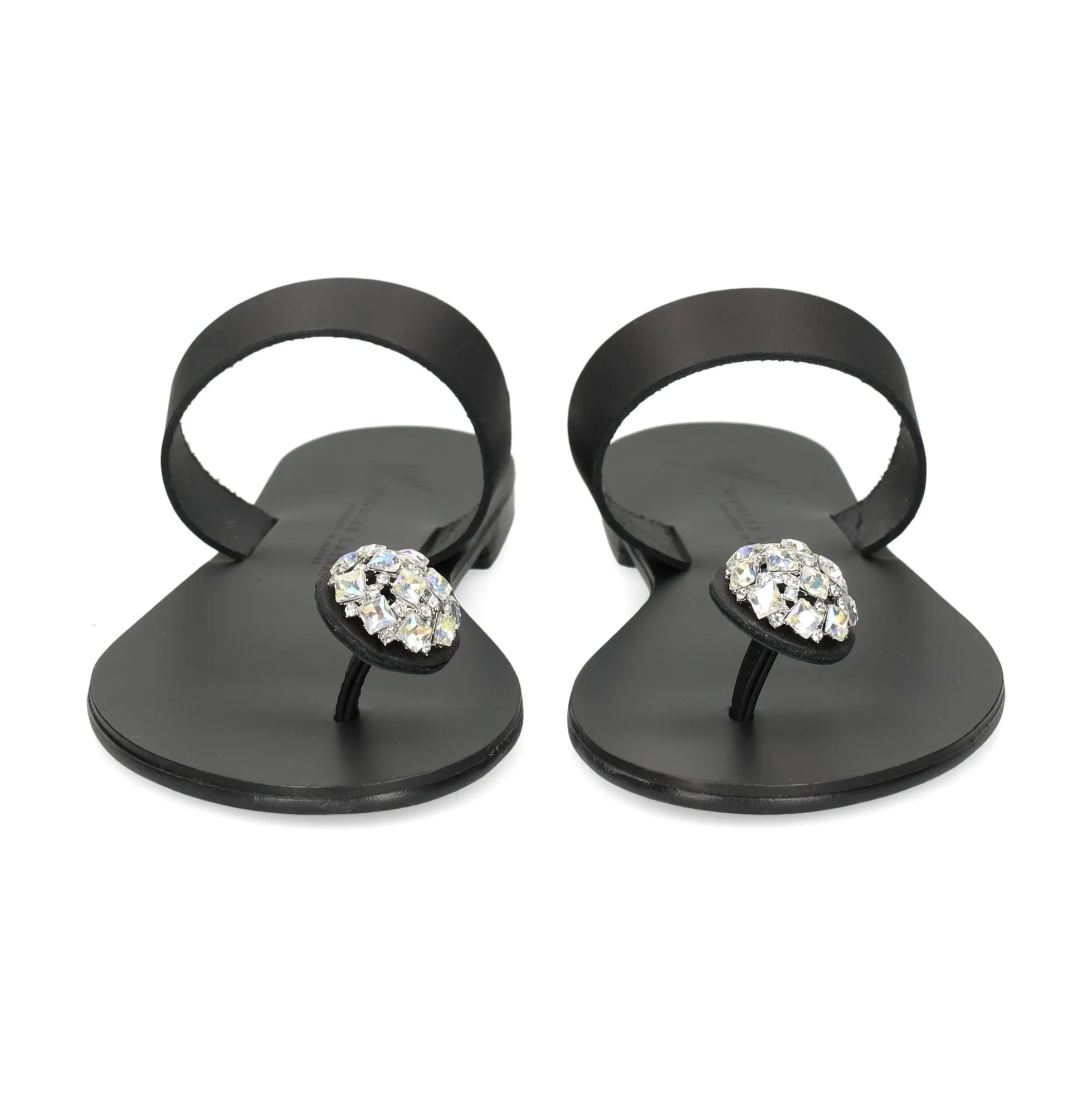 NICOLAS LAINAS Sandalias planas de Mujer 243-B NEGRO