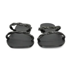 NICOLAS LAINAS Sandalias planas de Mujer Q43-TC NEGRO