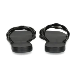 NICOLAS LAINAS Sandalias planas de Mujer Q43-TC NEGRO