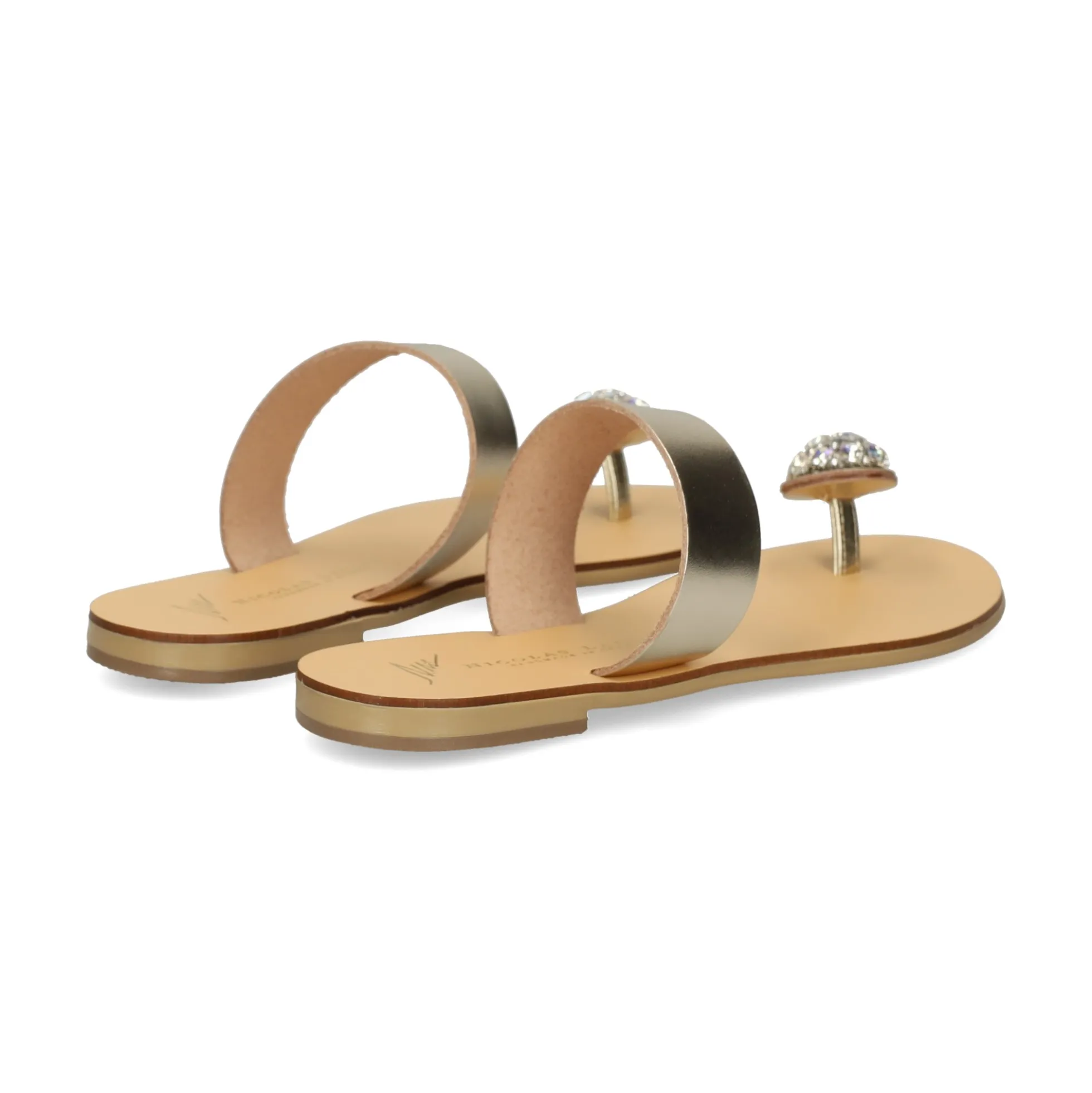 NICOLAS LAINAS Sandalias planas de Mujer 243-B ORO