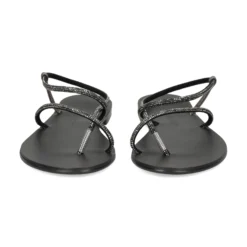 NICOLAS LAINAS Sandalias planas de Mujer 67-TC NEGRO