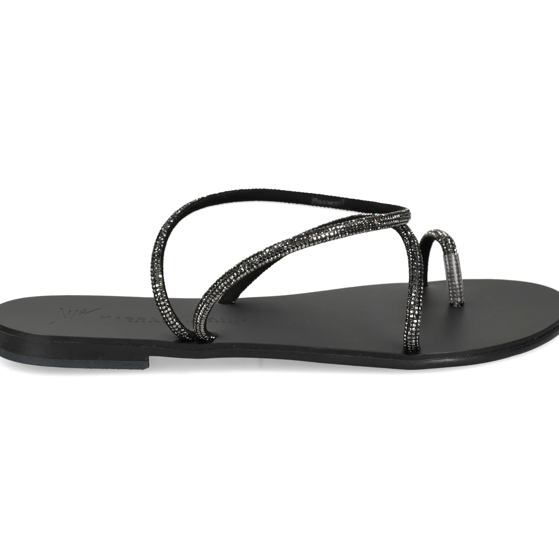 NICOLAS LAINAS Sandalias planas de Mujer 63-TC NEGRO