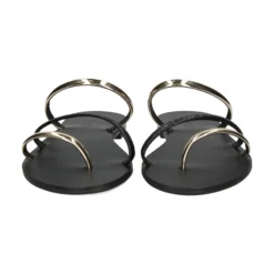 NICOLAS LAINAS Sandalias planas de Mujer 927-T BLACK GOLD