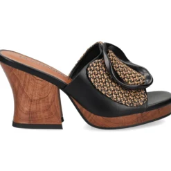 NOA HARMON Sandalias con plataforma de Mujer 009660-0067 NEGRO-CUERO