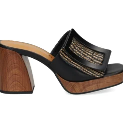 NOA HARMON Sandalias con plataforma de Mujer 008968-0067 NEGRO-CUERO