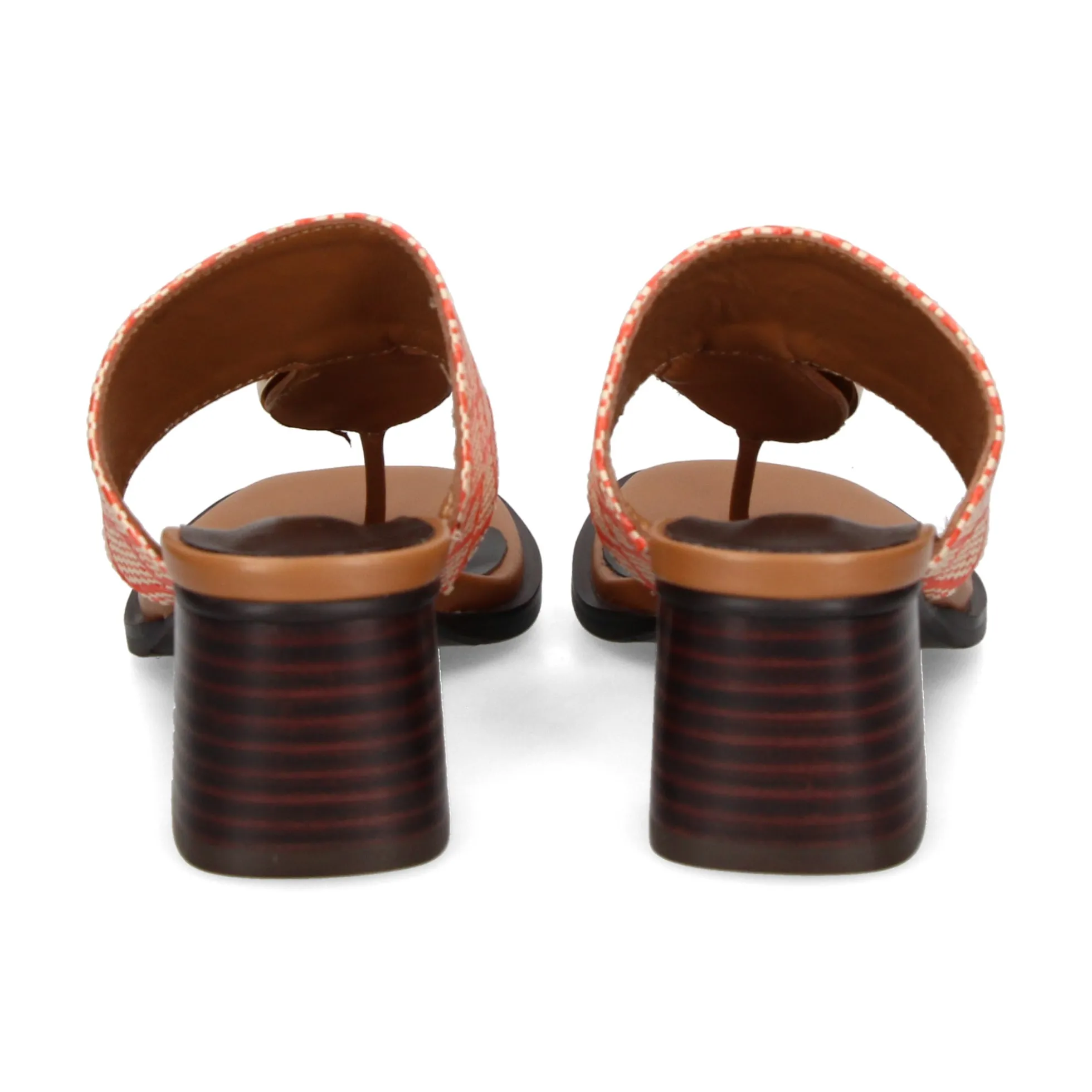 NOA HARMON Sandalias con tacón de Mujer 009227-0005 NARANJA