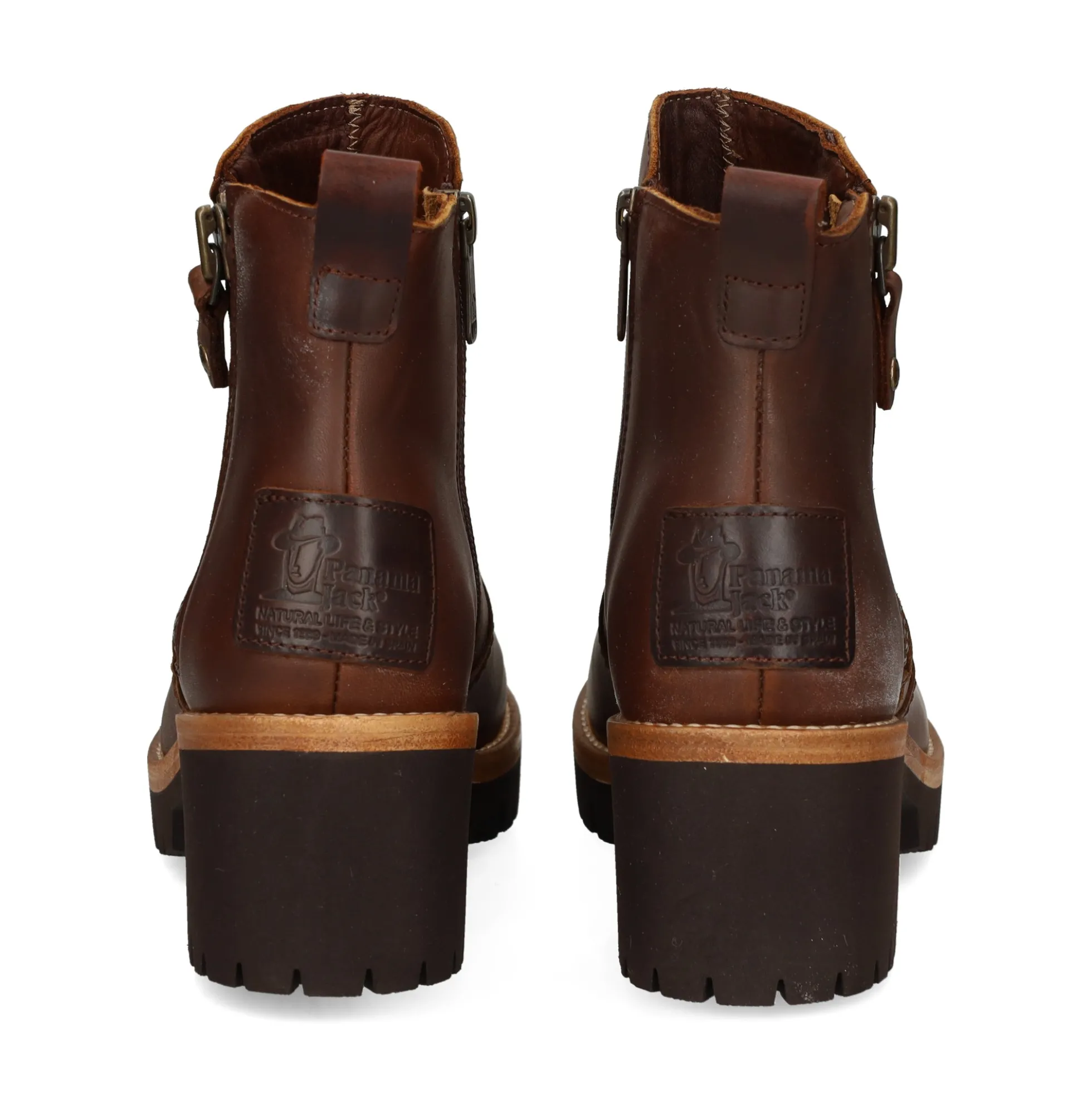 PANAMA JACK Botines con tacón de Mujer Pauline B10 CUERO
