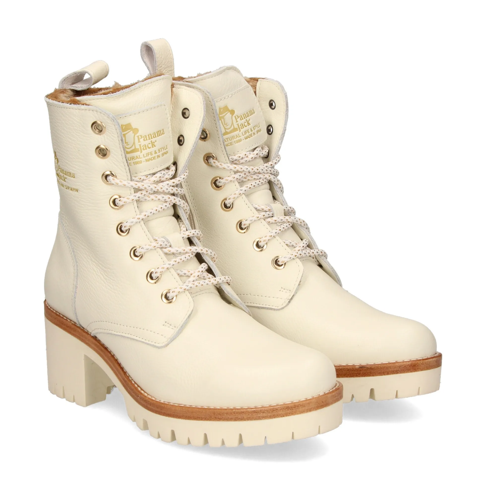 PANAMA JACK Botines con tacón de Mujer Padma B6 blanco