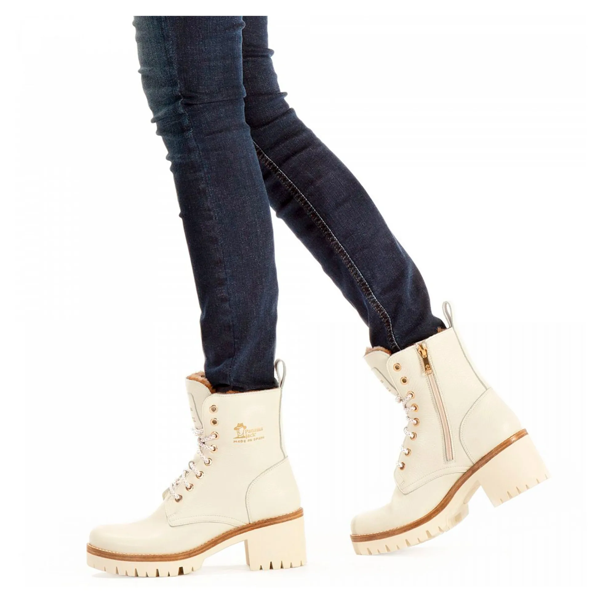 PANAMA JACK Botines con tacón de Mujer Padma B6 blanco