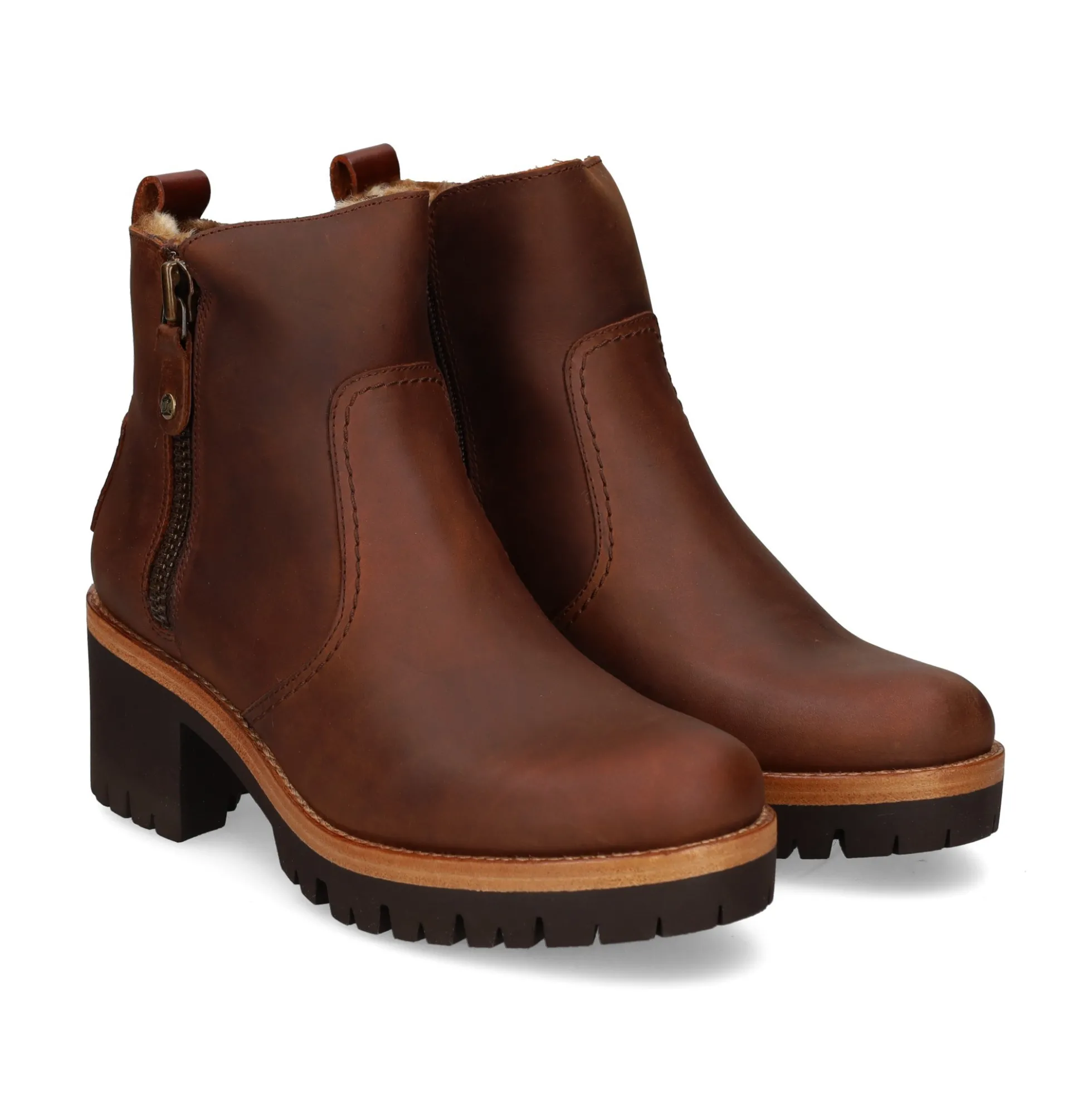 PANAMA JACK Botines con tacón de Mujer Pauline B9 CUERO