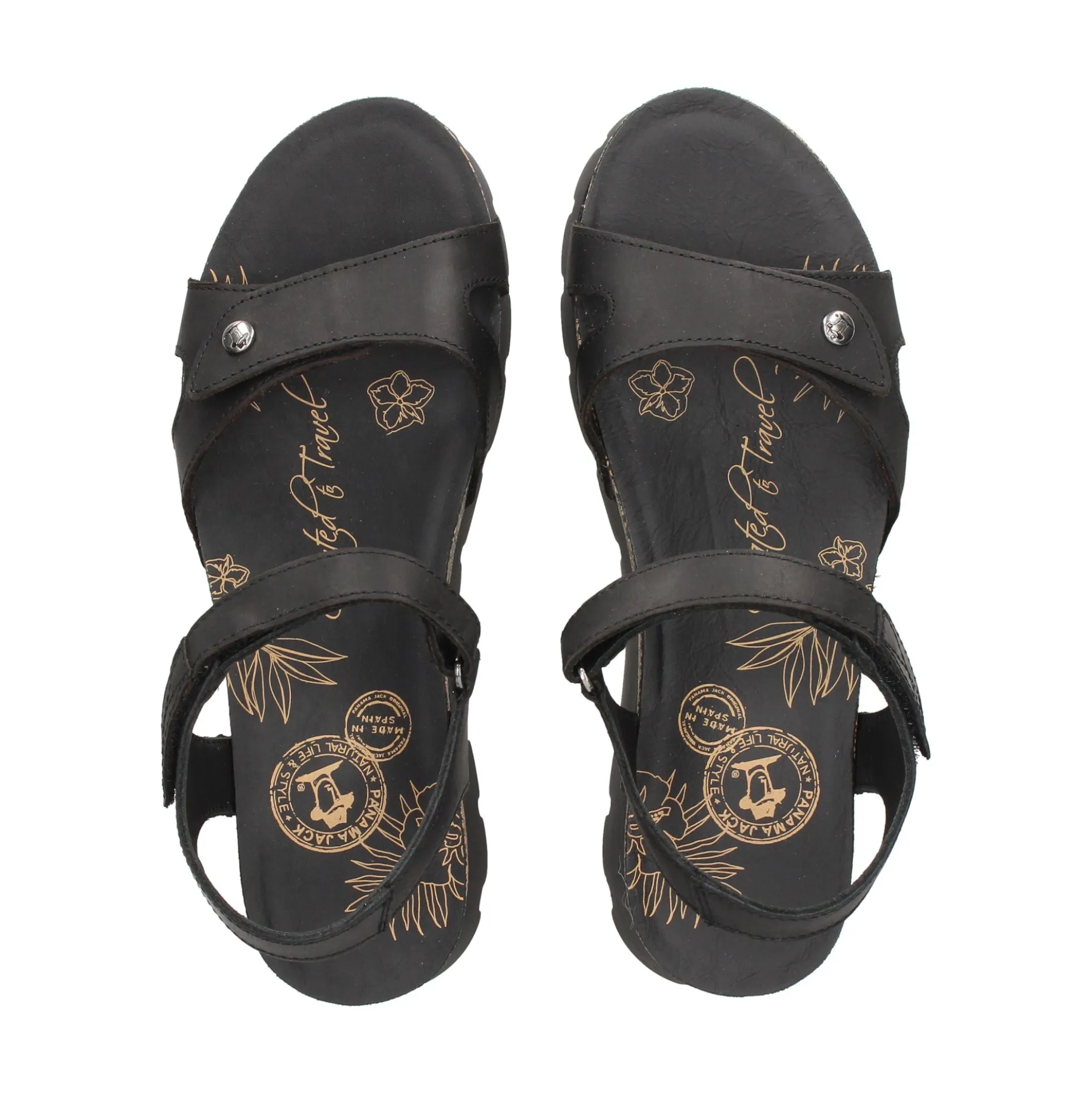 PANAMA JACK Sandalias planas de Mujer Sulia Basics B2 NEGRO
