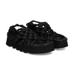 PATRIZIA BONFANTI Sandalias planas de Mujer ALISON COTTON NERO