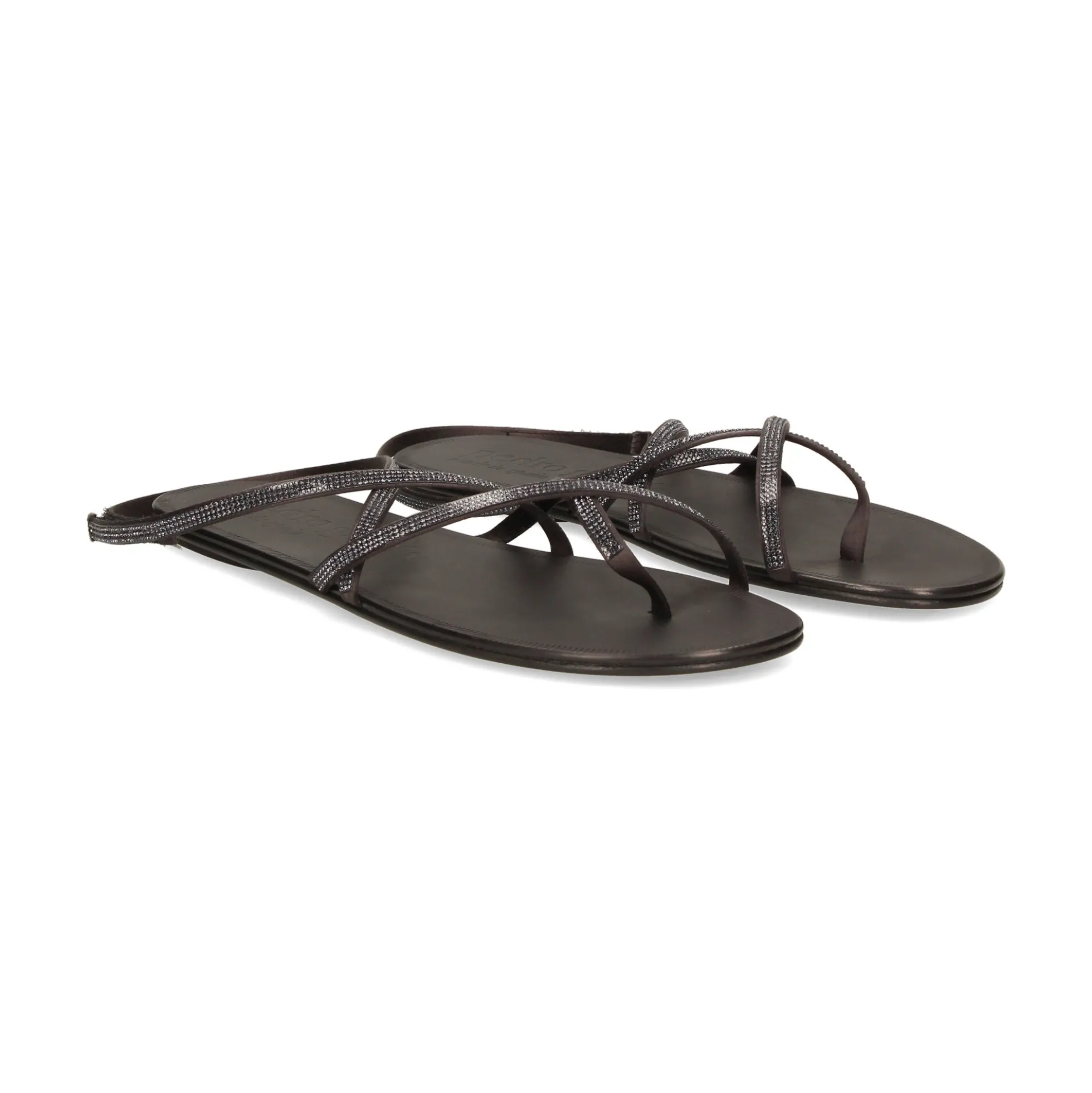 PEDRO GARCIA Sandalias planas de Mujer PELLIN OFF BLACK