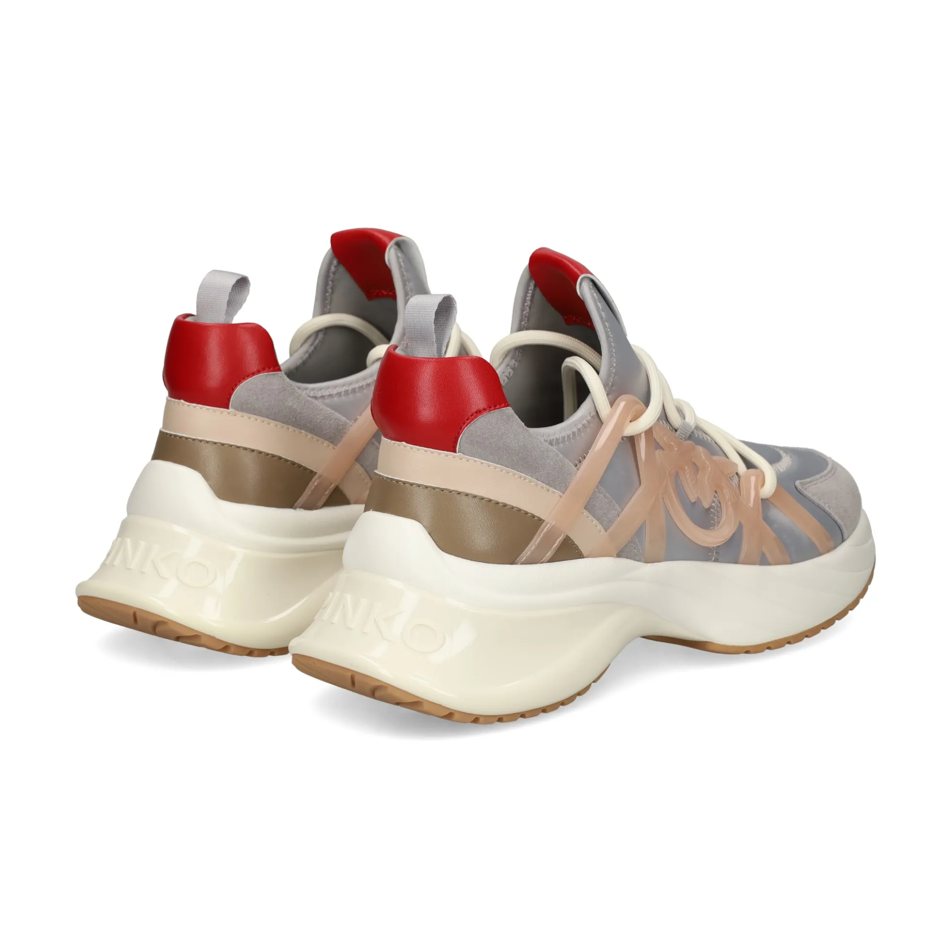 PINKO Zapatillas de Mujer SS0023 NIB PIOMBO/NUDE