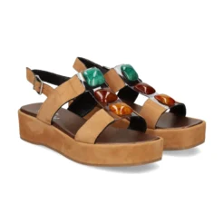 PLUMERS Sandalias con plataforma de Mujer 3768 CUERO