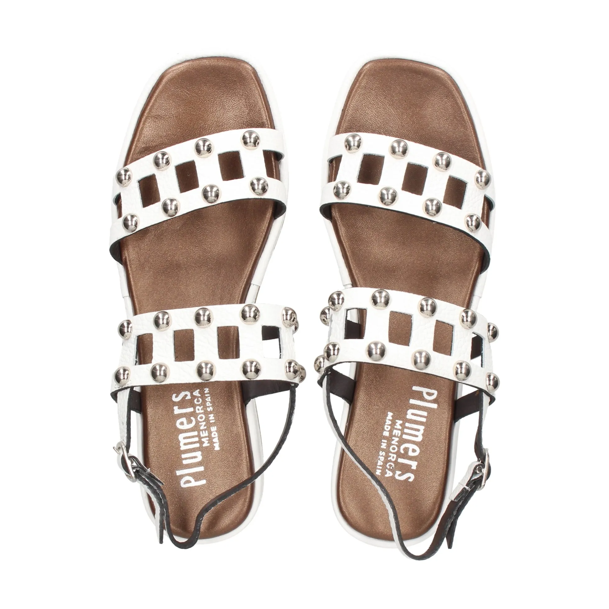 PLUMERS Sandalias con plataforma de Mujer 3762 BLANCO