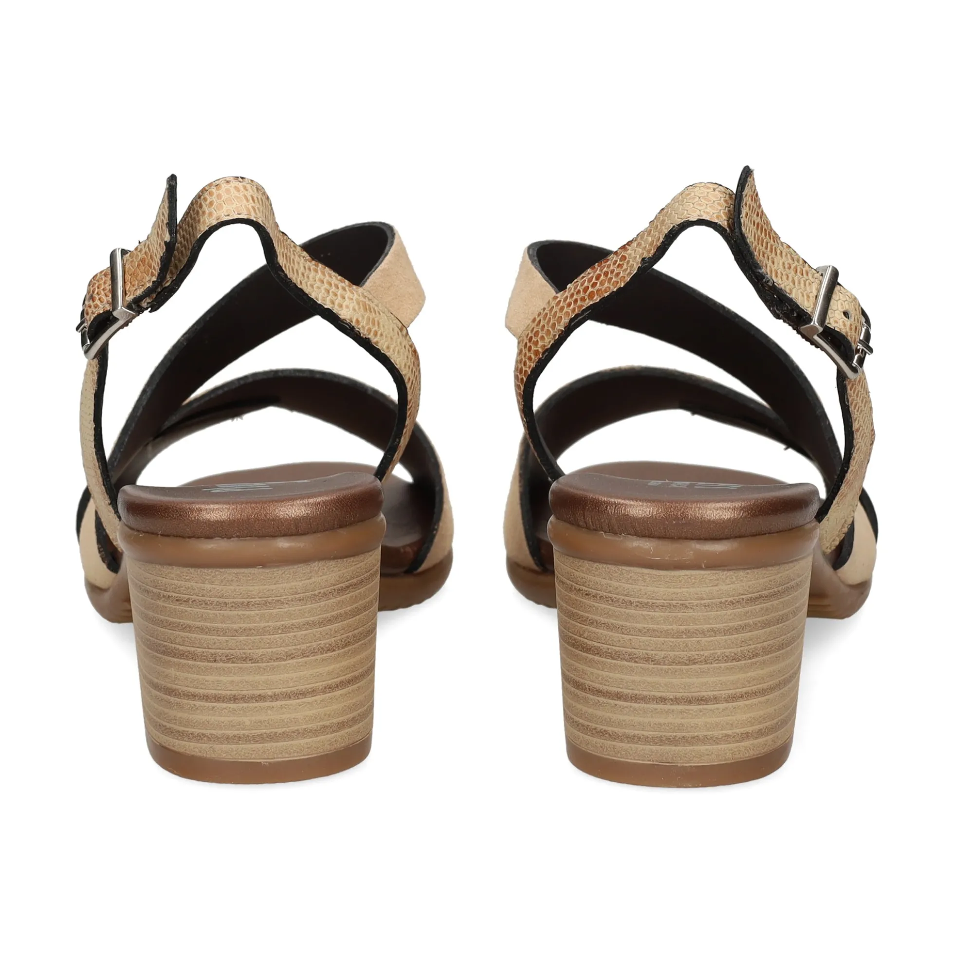 PLUMERS Sandalias con tacón de Mujer 3823 CAMEL