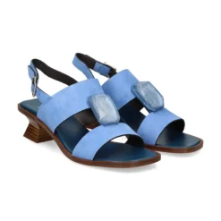 PLUMERS Sandalias con tacón de Mujer 3821 JEANS