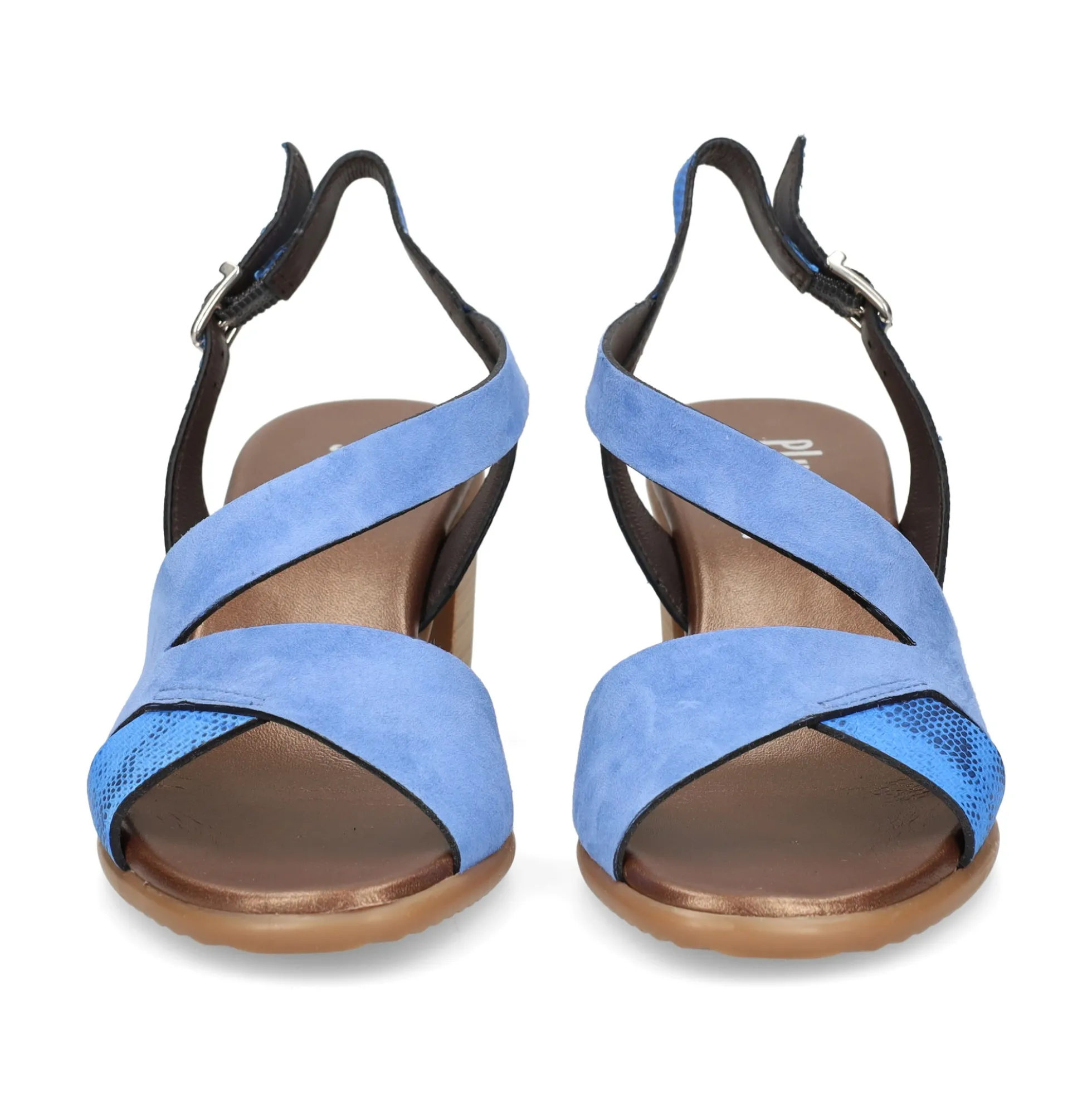 PLUMERS Sandalias con tacón de Mujer 3823 JEANS