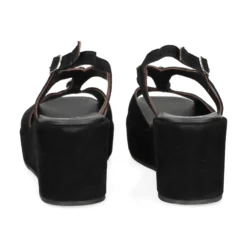 PLUMERS Sandalias cuña de Mujer 3950 NEGRO