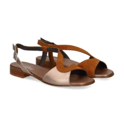 PLUMERS Sandalias planas de Mujer 3610 BRANDY/BRONCE