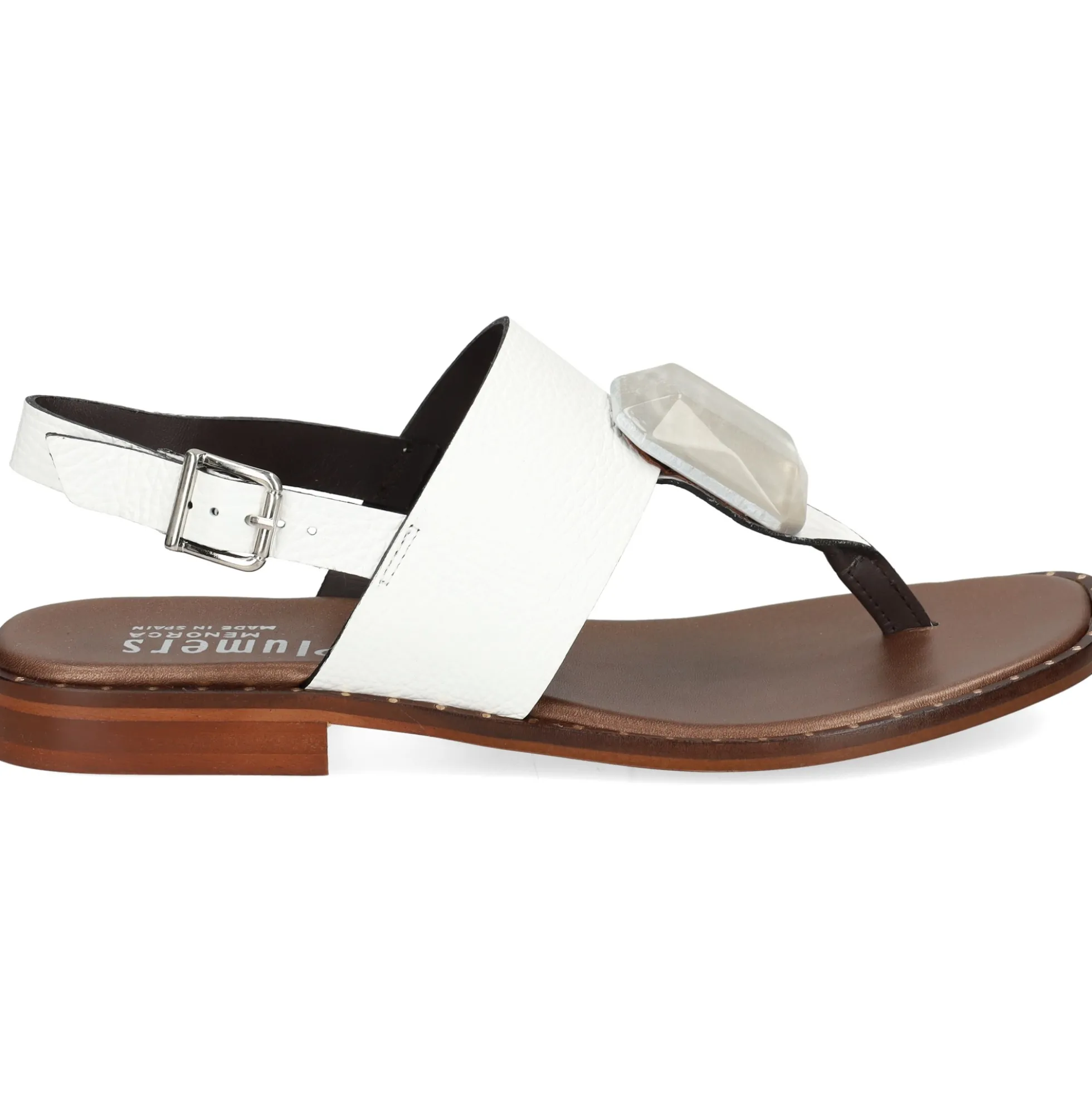 PLUMERS Sandalias planas de Mujer 3754 BLANCO
