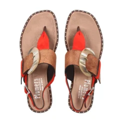 PLUMERS Sandalias planas de Mujer 3741 CORAL