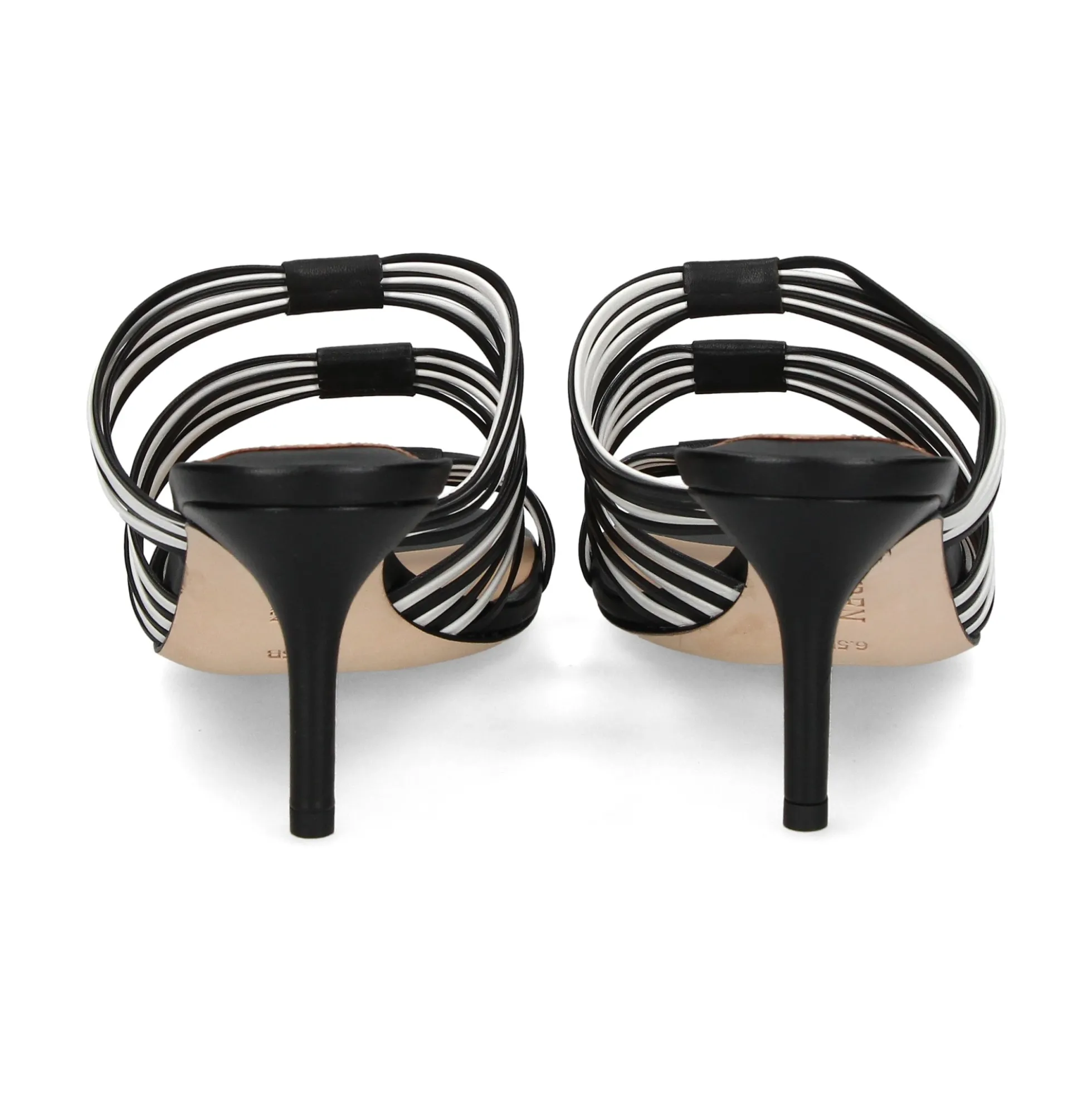 POLO RALPH LAUREN Sandalias con tacón de Mujer LORRAINE 001 BLACK/SNOW
