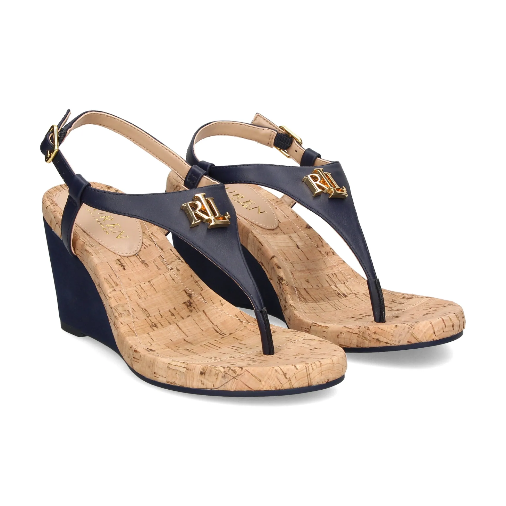 POLO RALPH LAUREN Sandalias cuña de Mujer JEANNIE 003 FRENCH NAVY