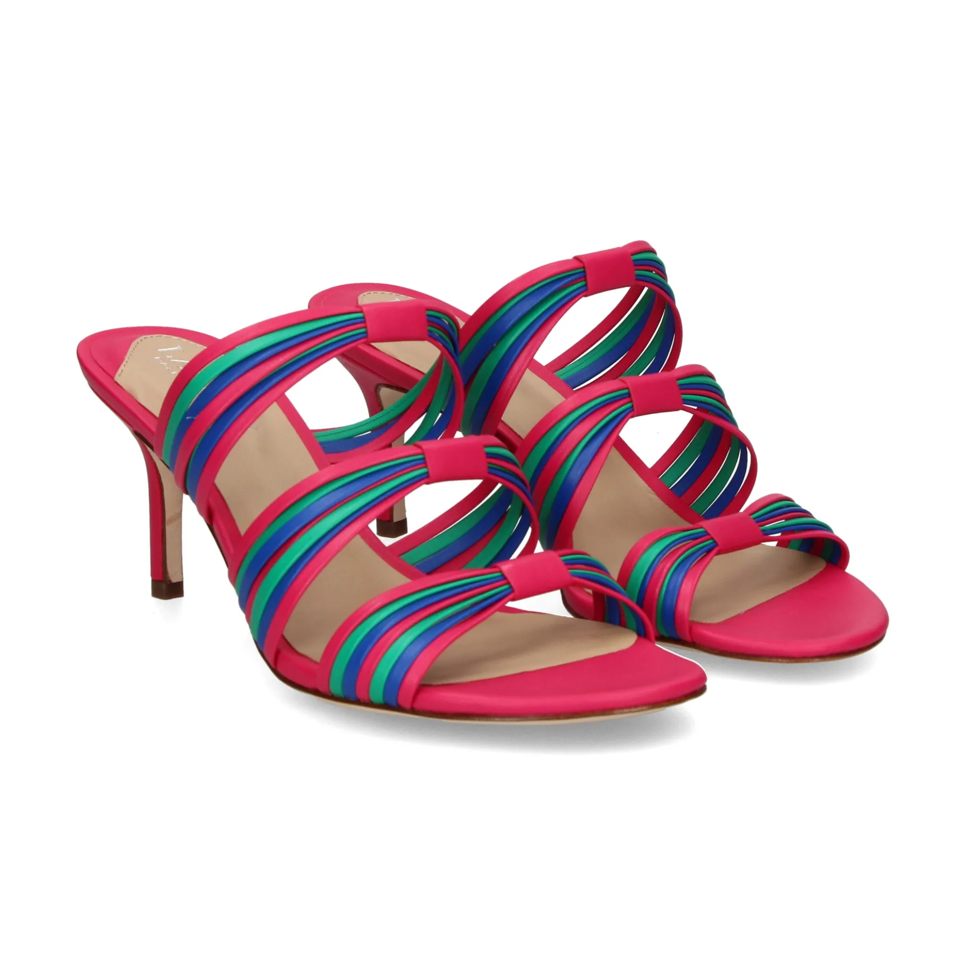 POLO RALPH LAUREN Sandalias con tacón de Mujer LORRAINE 002 BLUE STRN/P