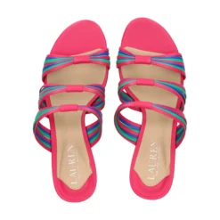 POLO RALPH LAUREN Sandalias con tacón de Mujer LORRAINE 002 BLUE STRN/P