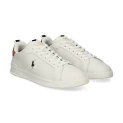 POLO RALPH LAUREN Zapatillas de Hombre HRT CRT RIB 001 WHITE/TEAK/