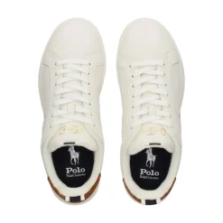 POLO RALPH LAUREN Zapatillas de Hombre HRT CRT RIB 001 WHITE/TEAK/