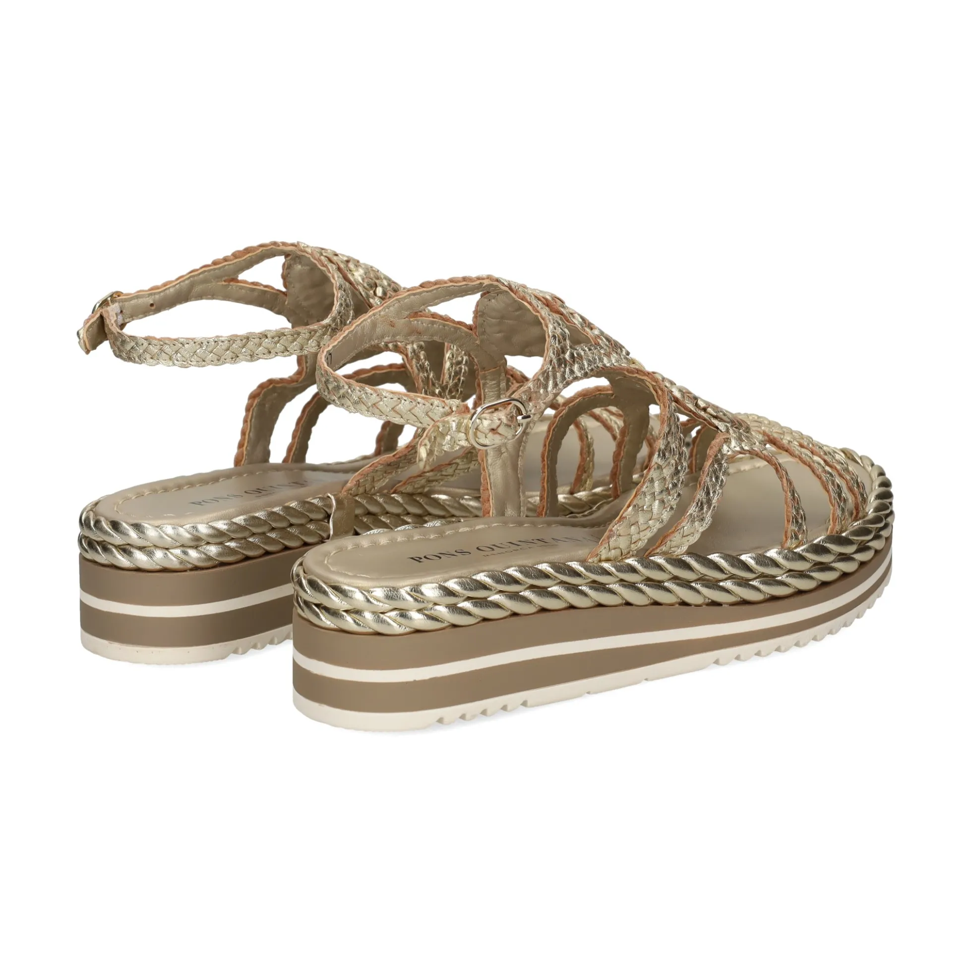 PONS QUINTANA Sandalias con plataforma de Mujer 10264.T00 PLATINO